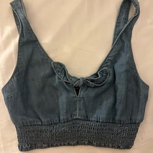 Denim Cropped Tank Top Abercrombie XS